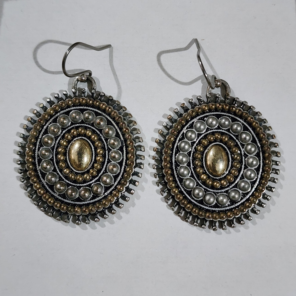 Elegant Silver and Gold Earrings